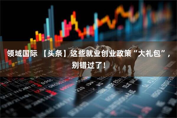 领域国际 【头条】这些就业创业政策“大礼包”，别错过了！