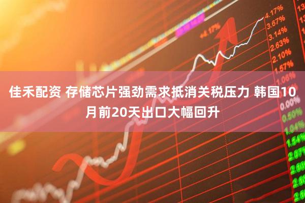 佳禾配资 存储芯片强劲需求抵消关税压力 韩国10月前20天出口大幅回升